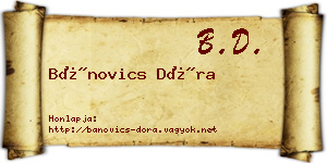 Bánovics Dóra névjegykártya