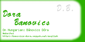 dora banovics business card